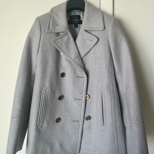Grey J.Crew wool and cashmere peacoat